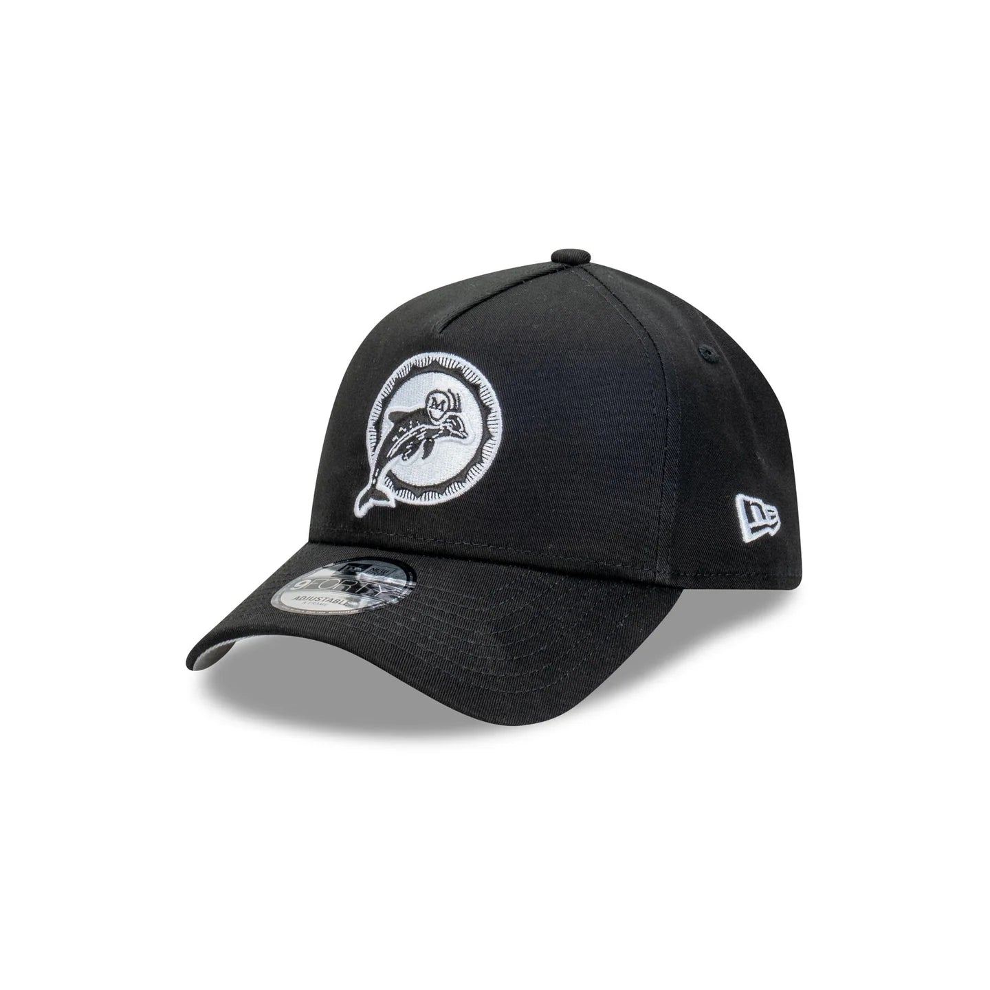 Miami Dolphins Hat - Classic Black 9Forty A-Frame NFL Snapback Cap - New Era