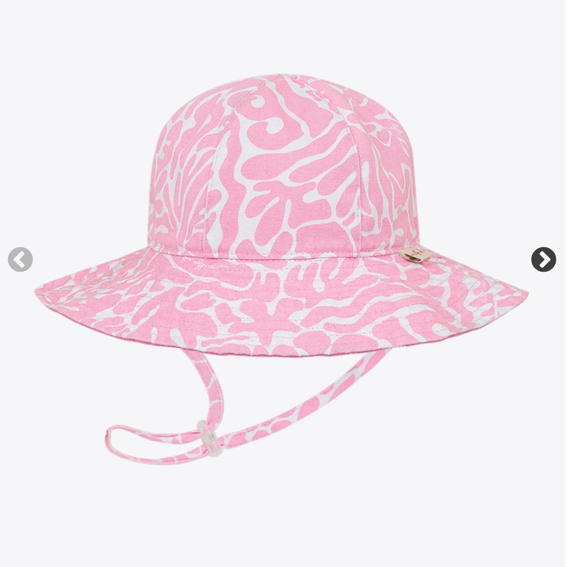 Millymook Girls Wide Brim Bucket Hat - Bright Pink Pattern - Madora