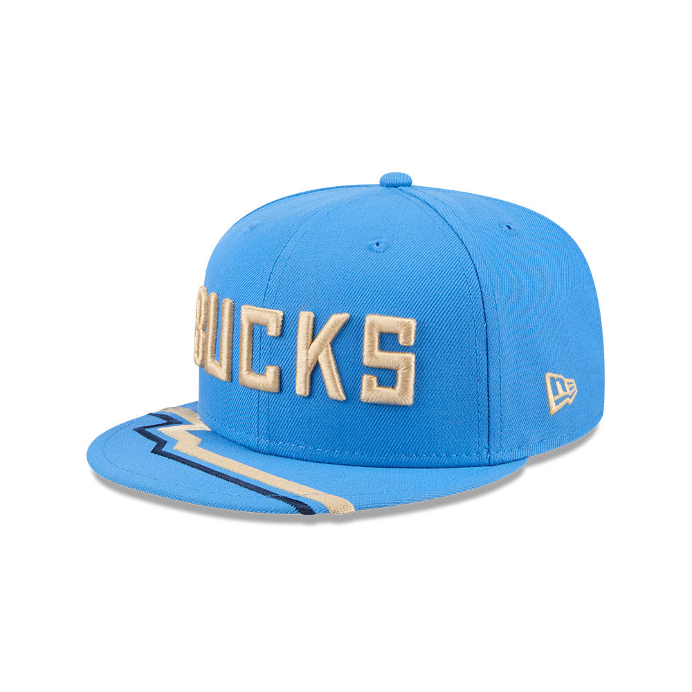 Milwaukee Bucks Hat - NBA 2024-2025 City Edition Blue 9Fifty Snapback Cap - New Era
