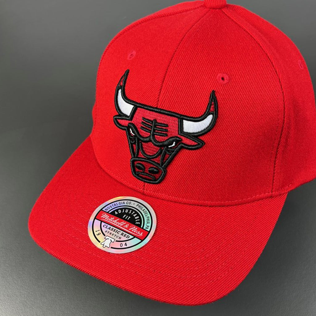 Chicago Bulls Hat - Red NBA Team Ground 2.0 Stretch Snapback - Mitchell & Ness