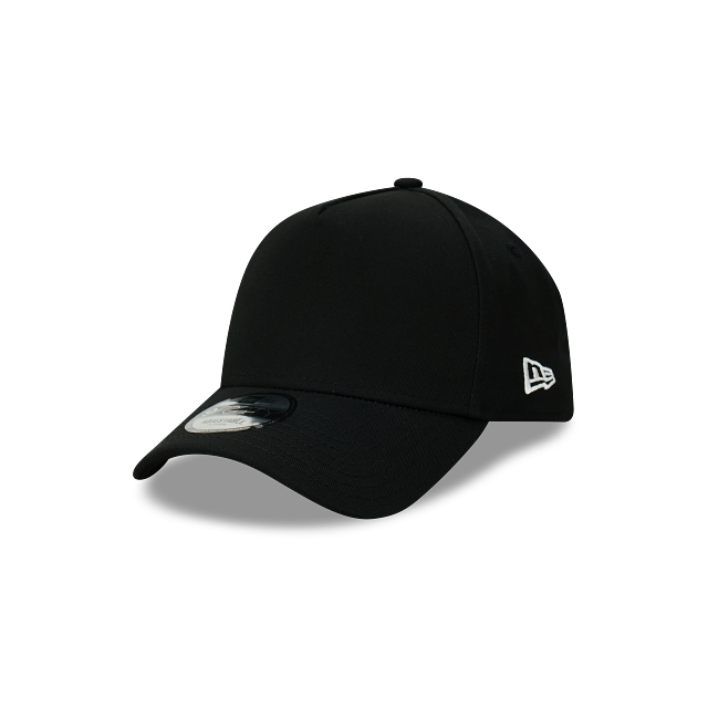 New Era Hat - Blank Essential Black 9Forty A-Frame Snapback Cap