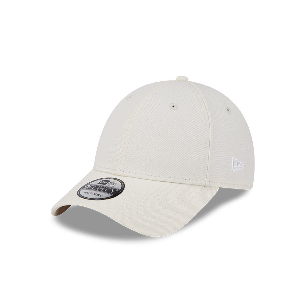 New Era Hat - Blank Seasonal Essentials Ivory White 9Forty Strapback Cap