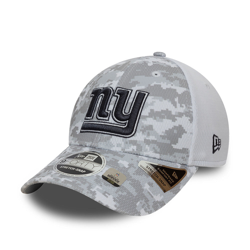 New York Giants Hat - Grey Camouflage Salute To Service NFL 9Forty Stretch Snapback Cap - New Era
