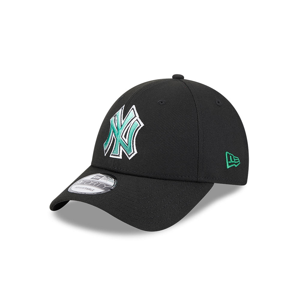 New York Yankees Hat - Black Emerald Green Blend Repreve 9Forty NBA Snapback Cap - New Era