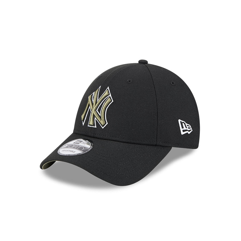 New York Yankees Hat - Black Olive MLB 9Forty Snapback Cap - New Era