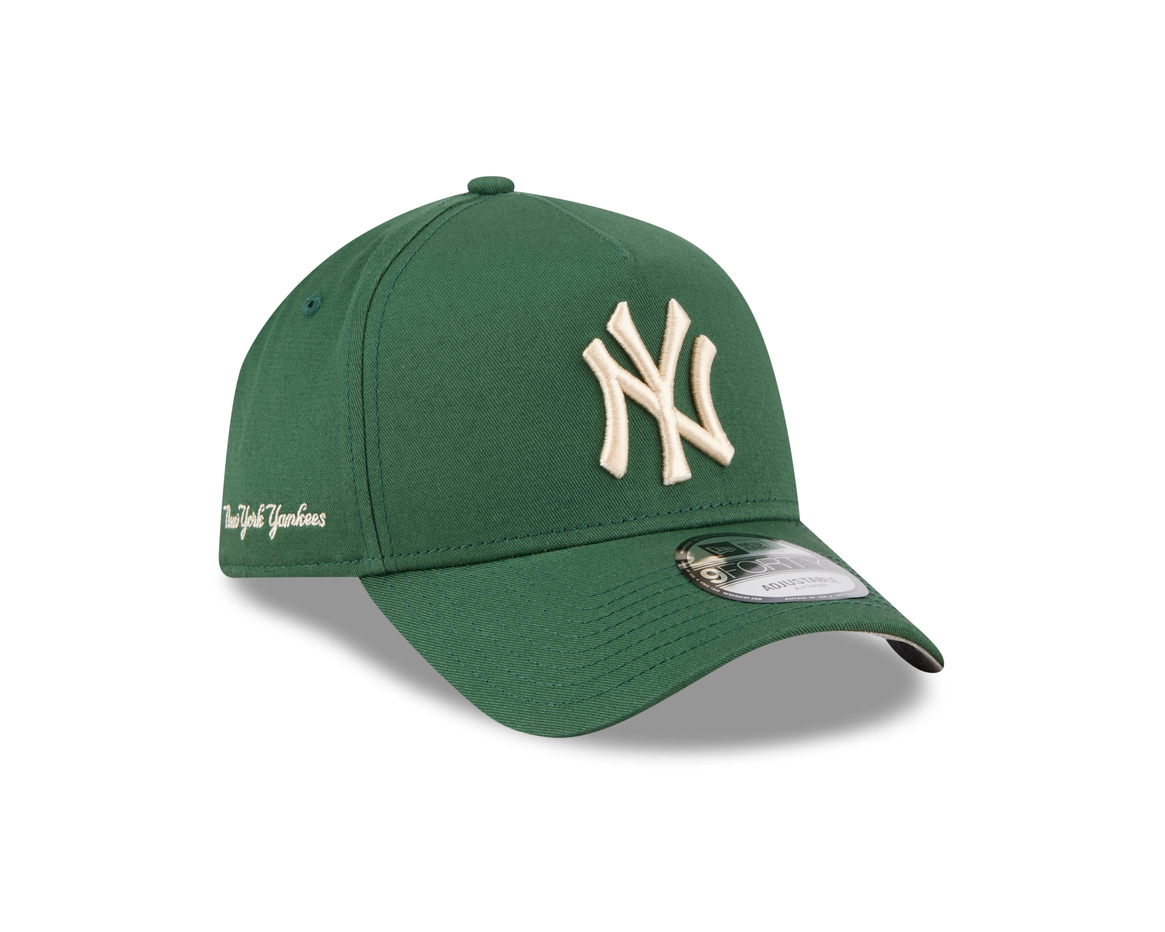 New York Yankees Hat - Cilantro Green 9Forty A-Frame MLB Snapback Cap - New Era
