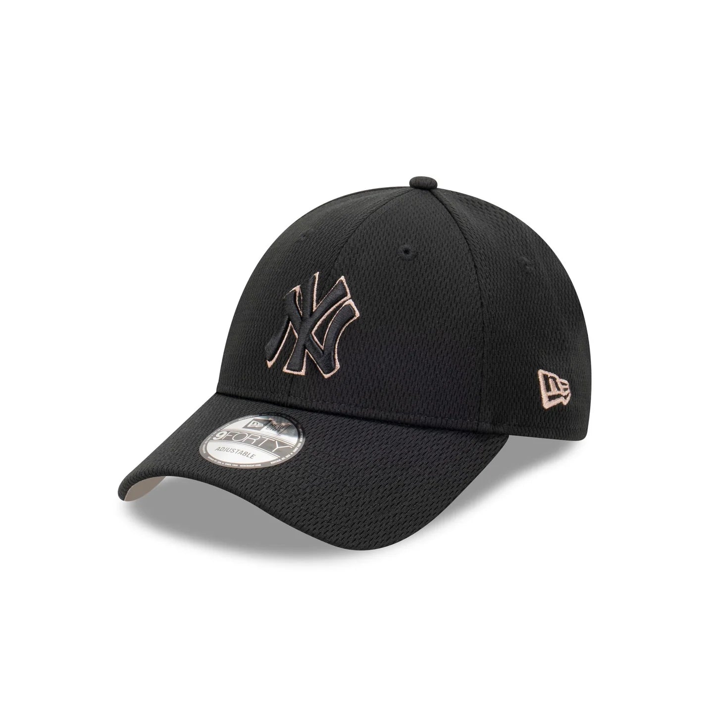 New York Yankees Hat - Dashmark Seasonal Black Ash Brown MLB 9Forty Strapback Cap - New Era
