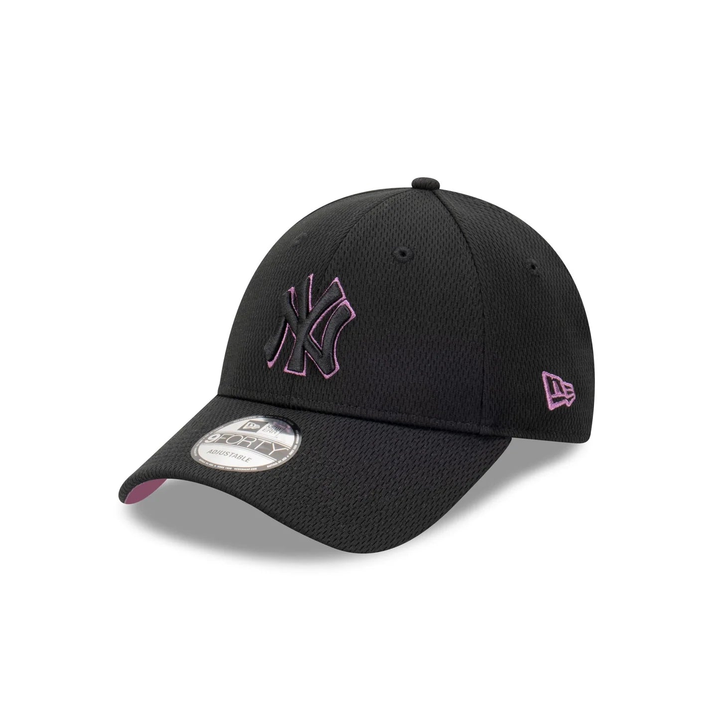 New York Yankees Hat - Dashmark Seasonal Black Purple Dusk MLB 9Forty Strapback Cap - New Era