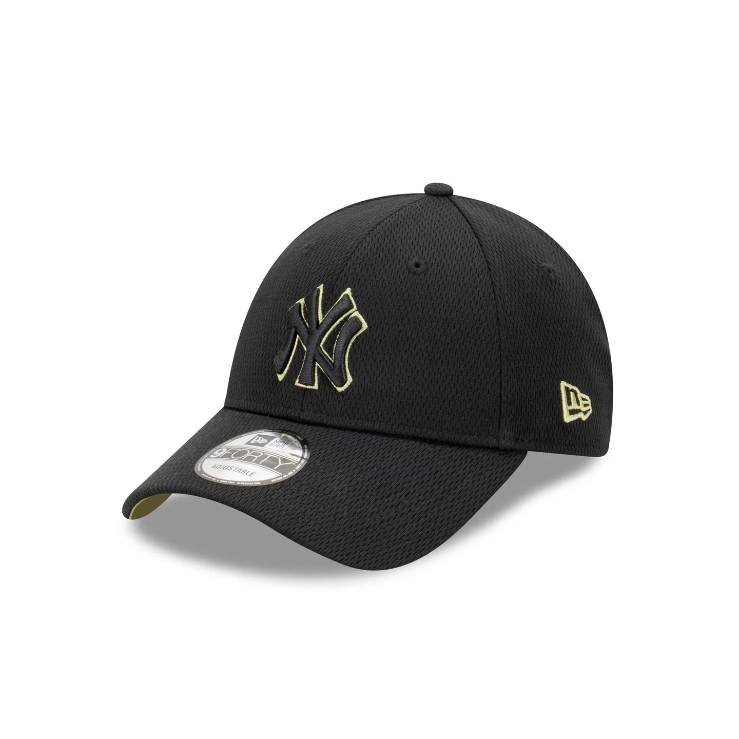 New York Yankees Hat - Dashmark Seasonal Black Yellow Bay Leaf MLB 9Forty Strapback Cap - New Era