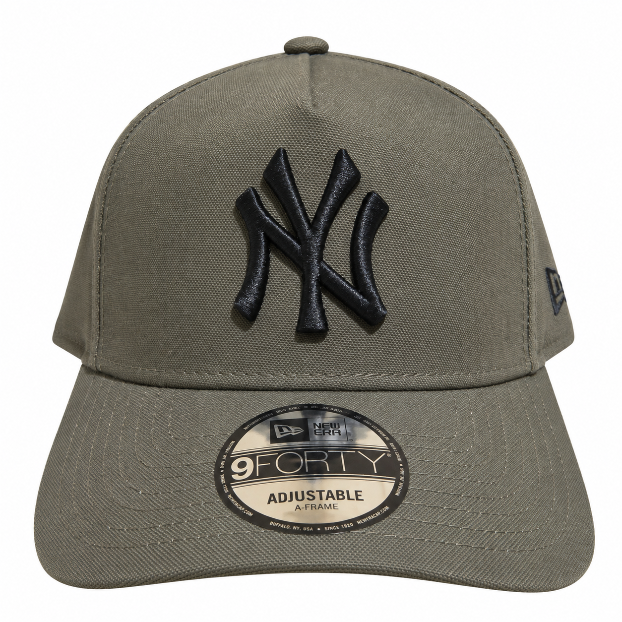New York Yankees Hat - Green Moss Canvas Best of Archive 9Forty A-Frame MLB Snapback Cap - New Era