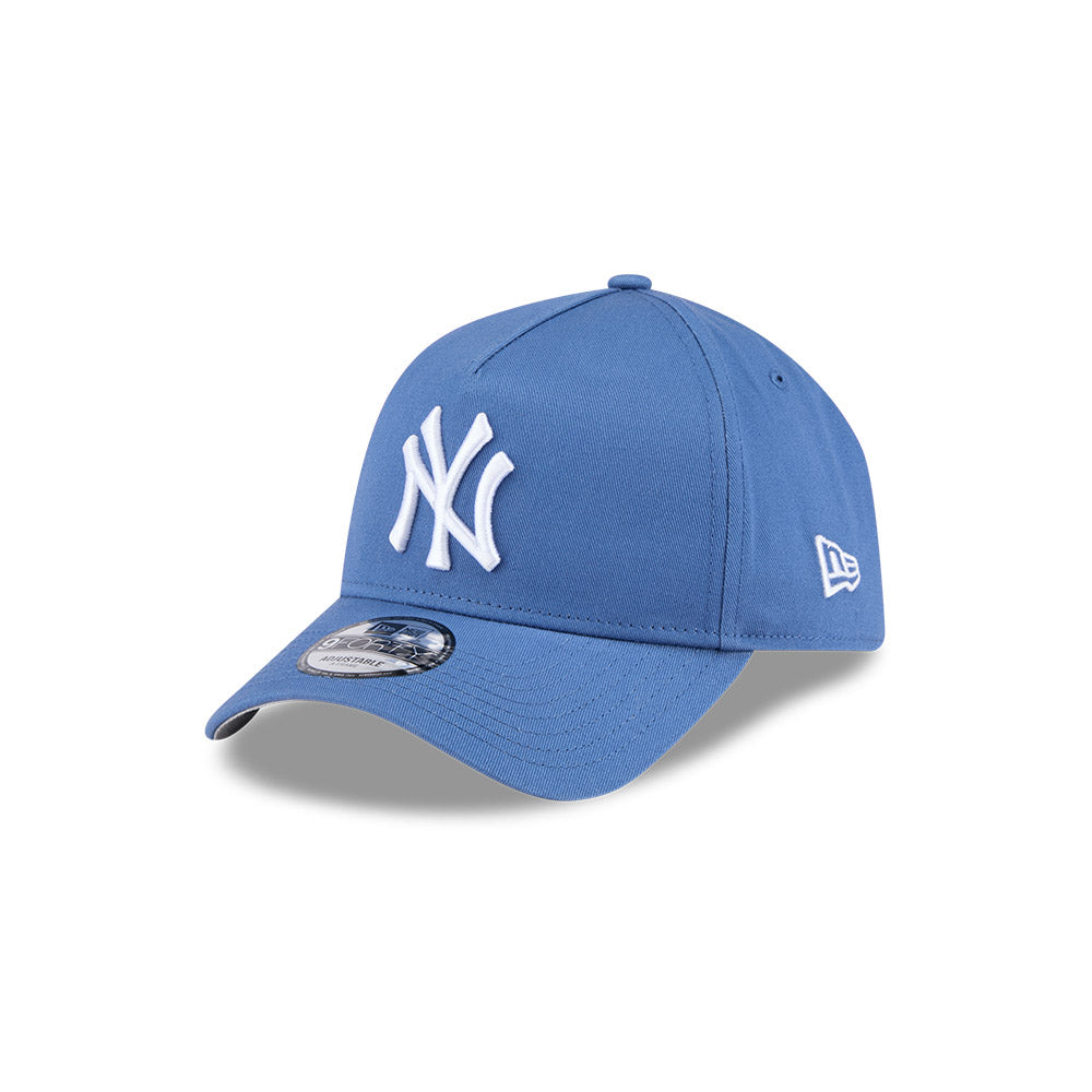 New York Yankees Hat - Indigo Blue 9Forty A-Frame MLB Snapback Cap - New Era