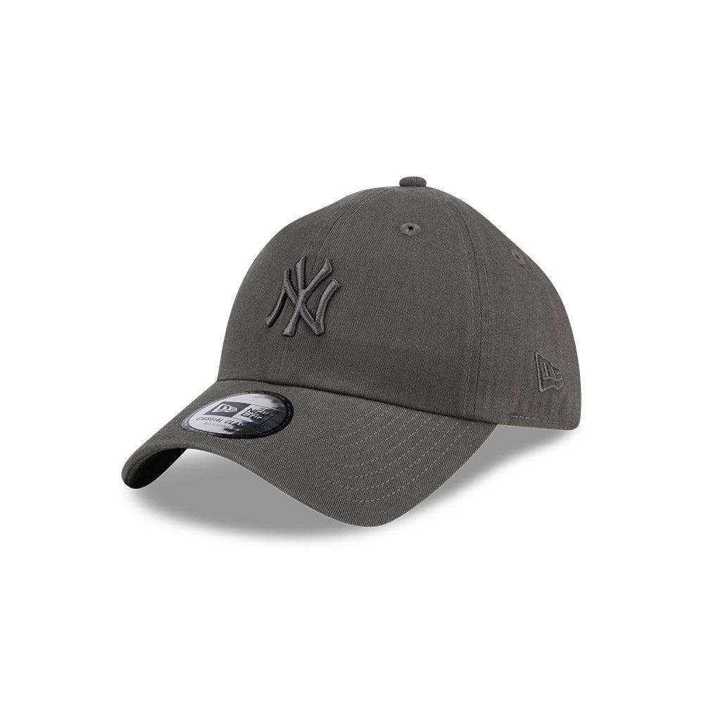 New York Yankees Hat - Seasonal Tonal Dark Charcoal Grey Casual Classic MLB Strapback Cap - New Era