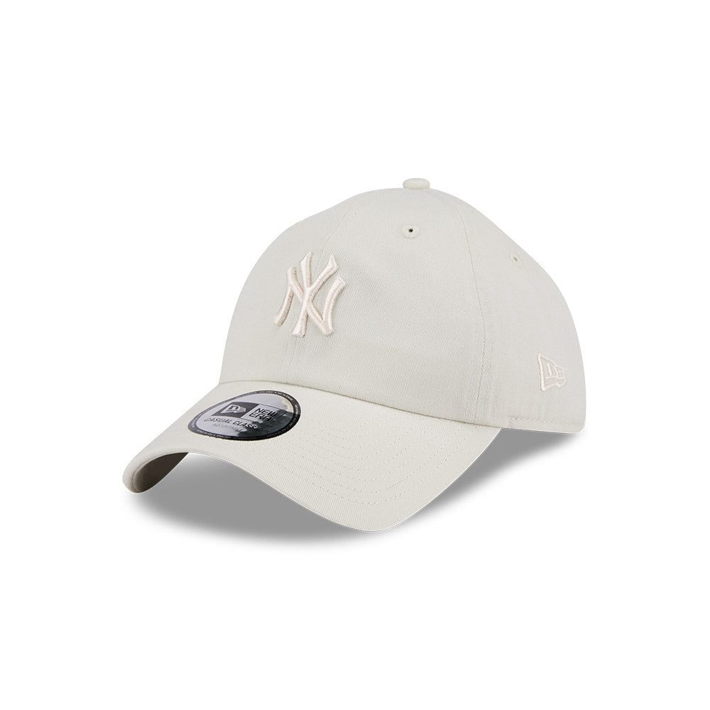 New York Yankees Hat - Seasonal Tonal Ivory White Casual Classic MLB Strapback Cap - New Era