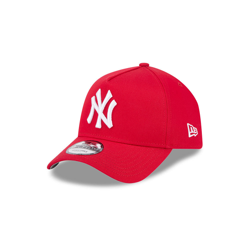 New York Yankees Hat - Spring Mix Scarlet Red 9Forty A-Frame MLB Snapback Cap - New Era