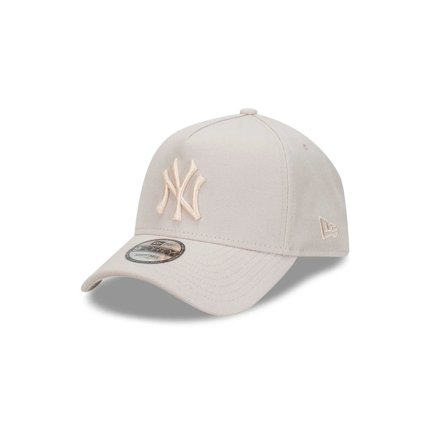 New York Yankees Hat - Stone Ivory Repreve 9Forty A-Frame MLB Snapback Cap - New Era