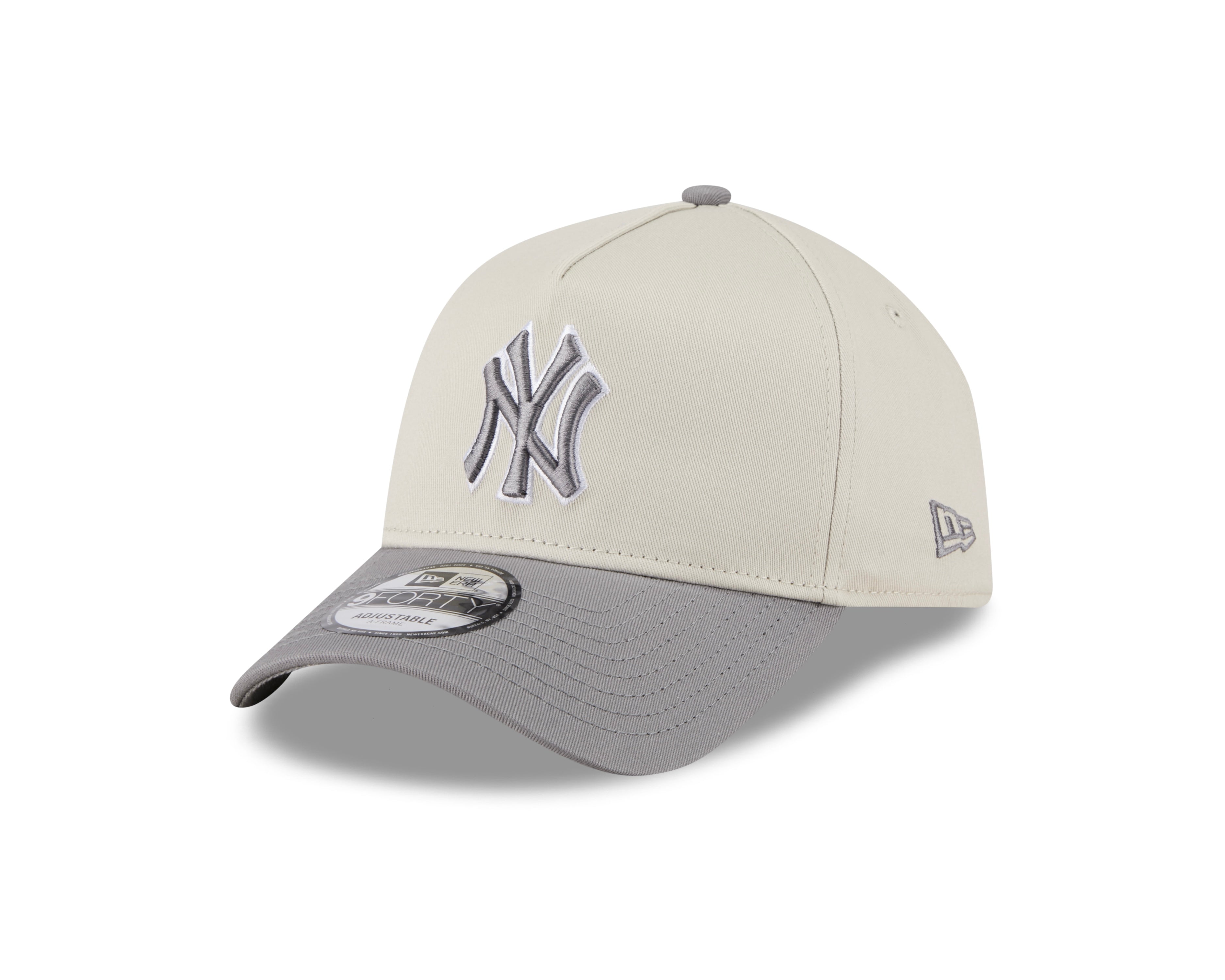 New York Yankees Hat - Stone Storm 2-Tone 9Forty A-Frame MLB Snapback Cap - New Era
