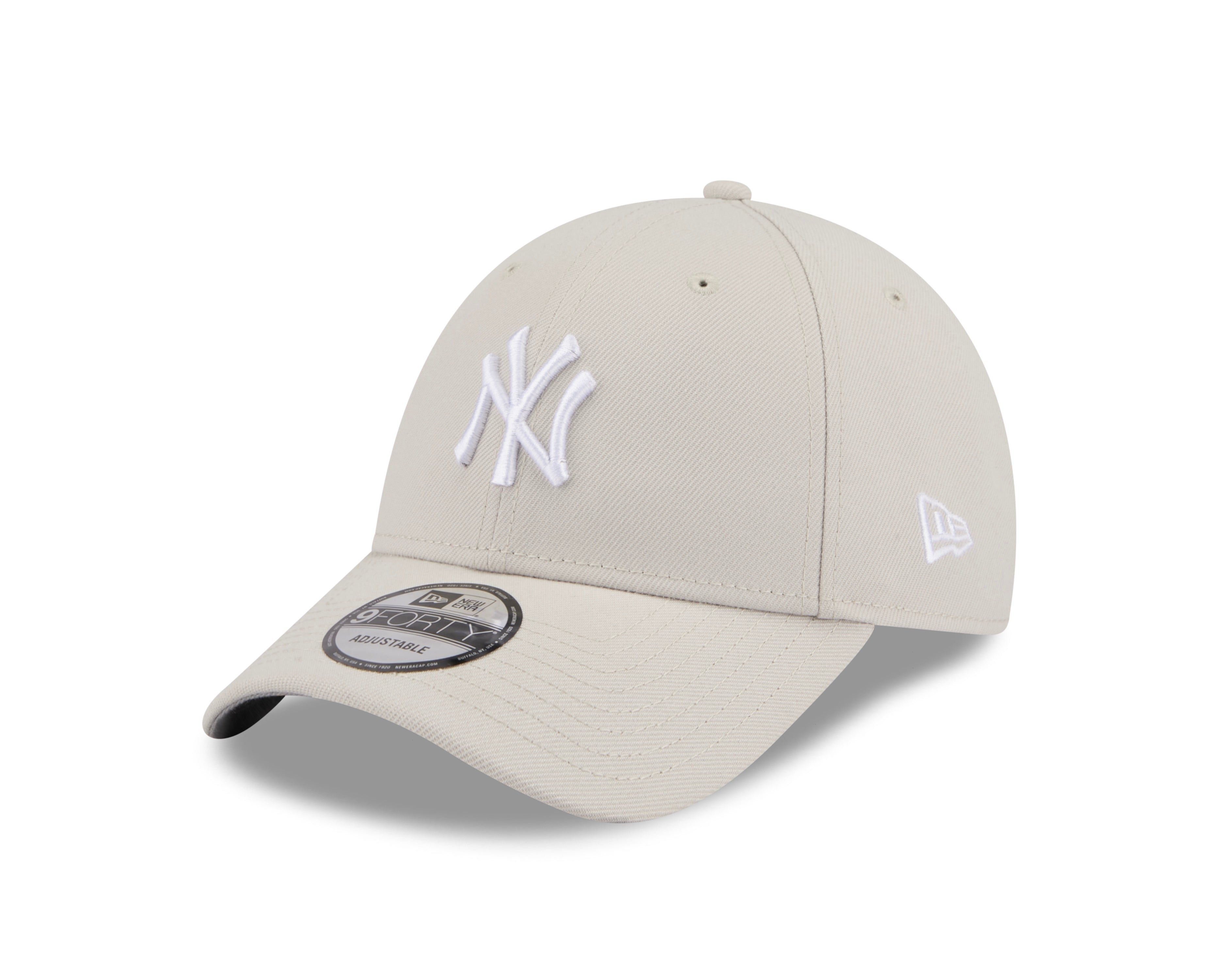 New York Yankees Hat - Stone White Seasonal MLB 9Forty Strapback Cap - New Era