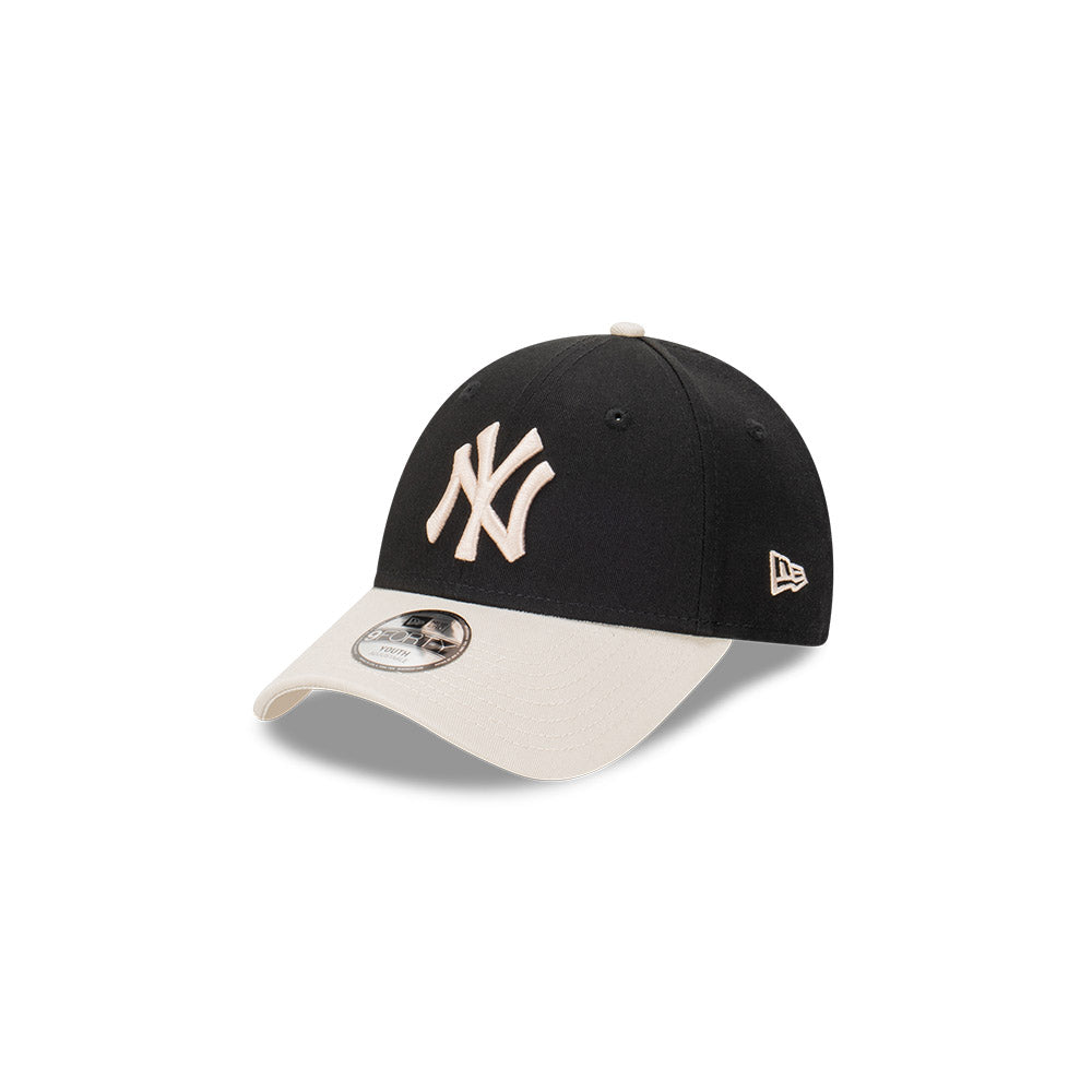 New York Yankees Youth Kids Hat - Black Stone 2-Tone 9Forty Kids MLB Snapback Cap - New Era