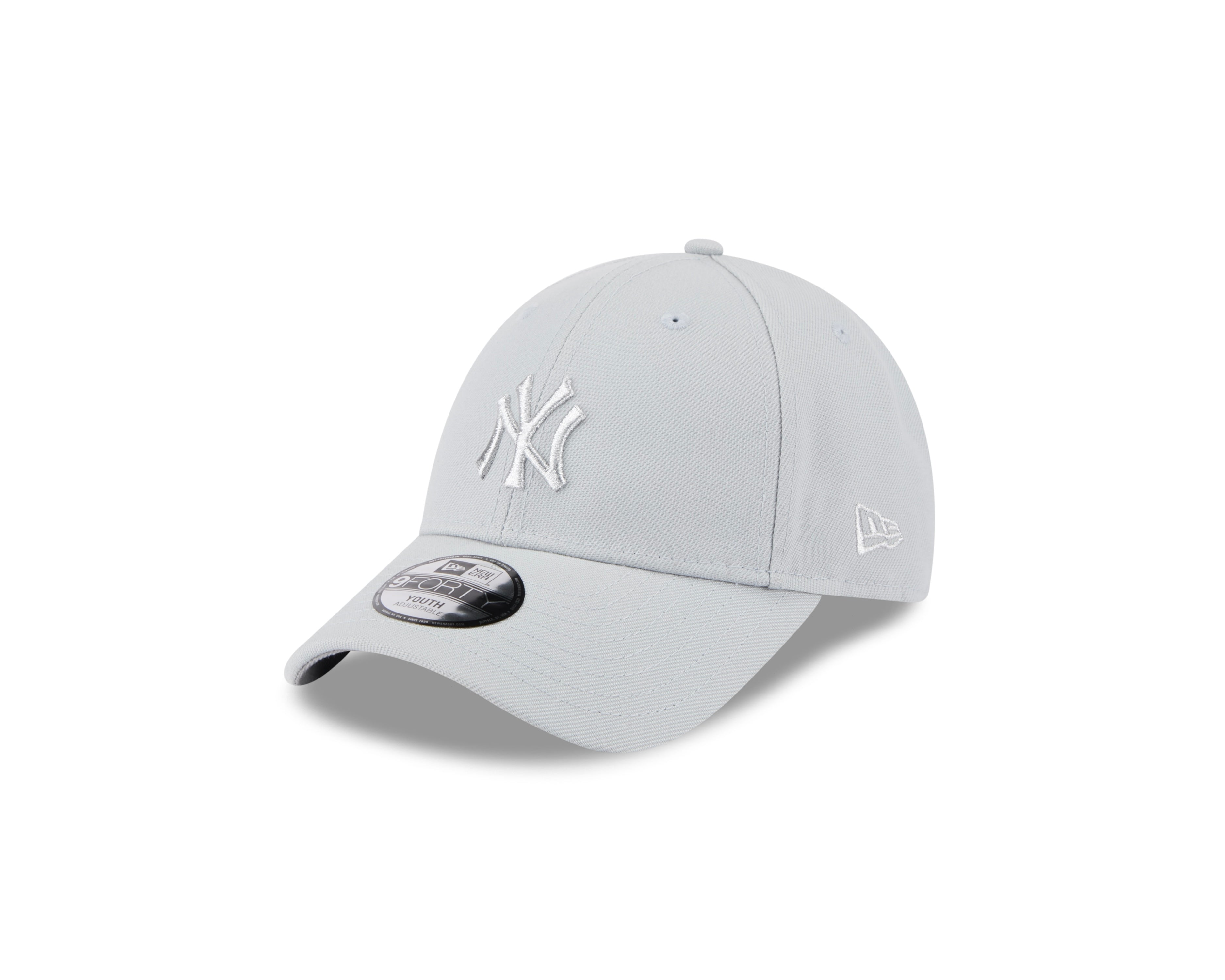 New York Yankees Youth Kids Hat - Grey Metallic 9Forty Kids MLB Snapback Cap - New Era
