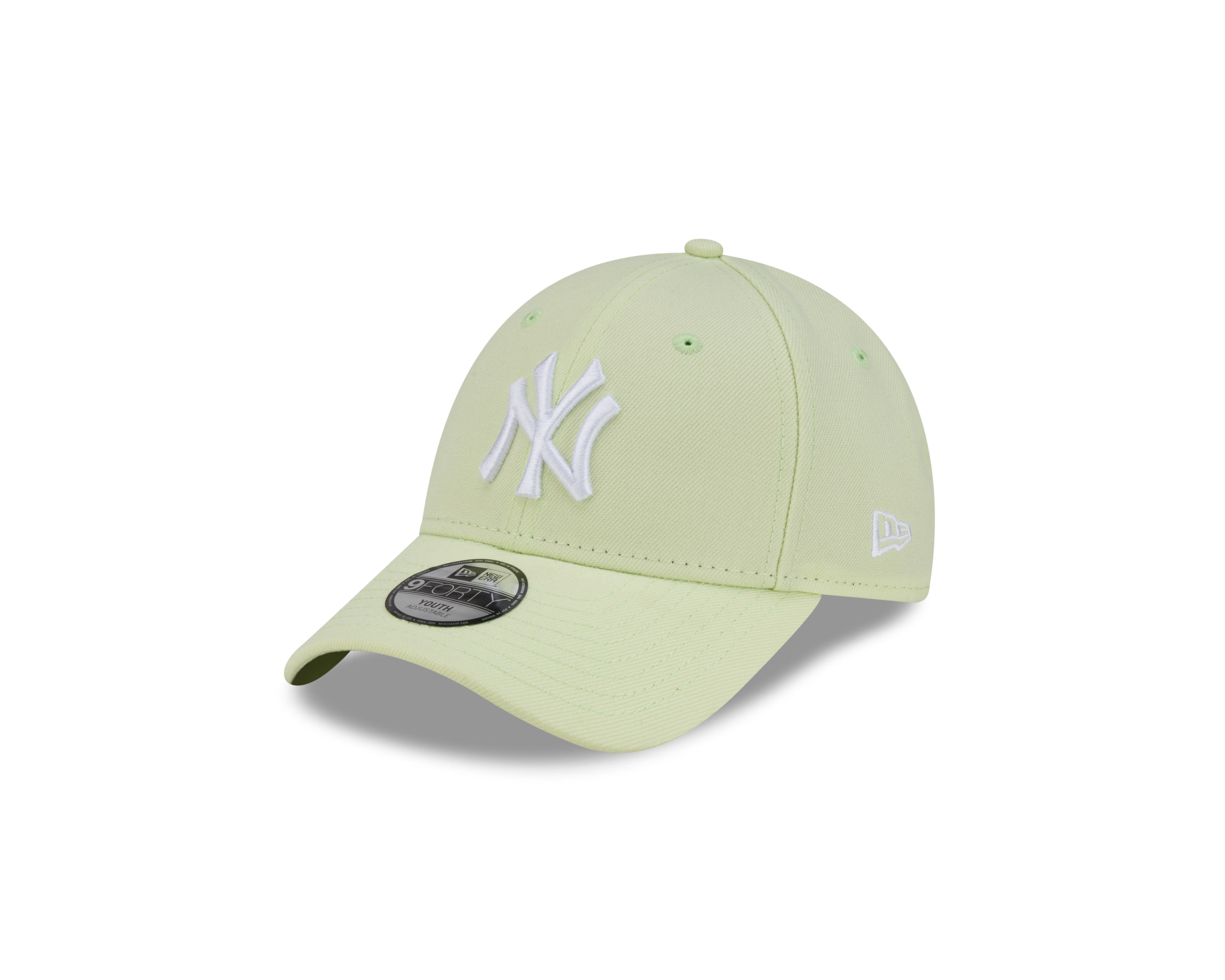 New York Yankees Youth Kids Hat - Spring Mix Light Yellow Green 9Forty Kids MLB Snapback Cap - New Era