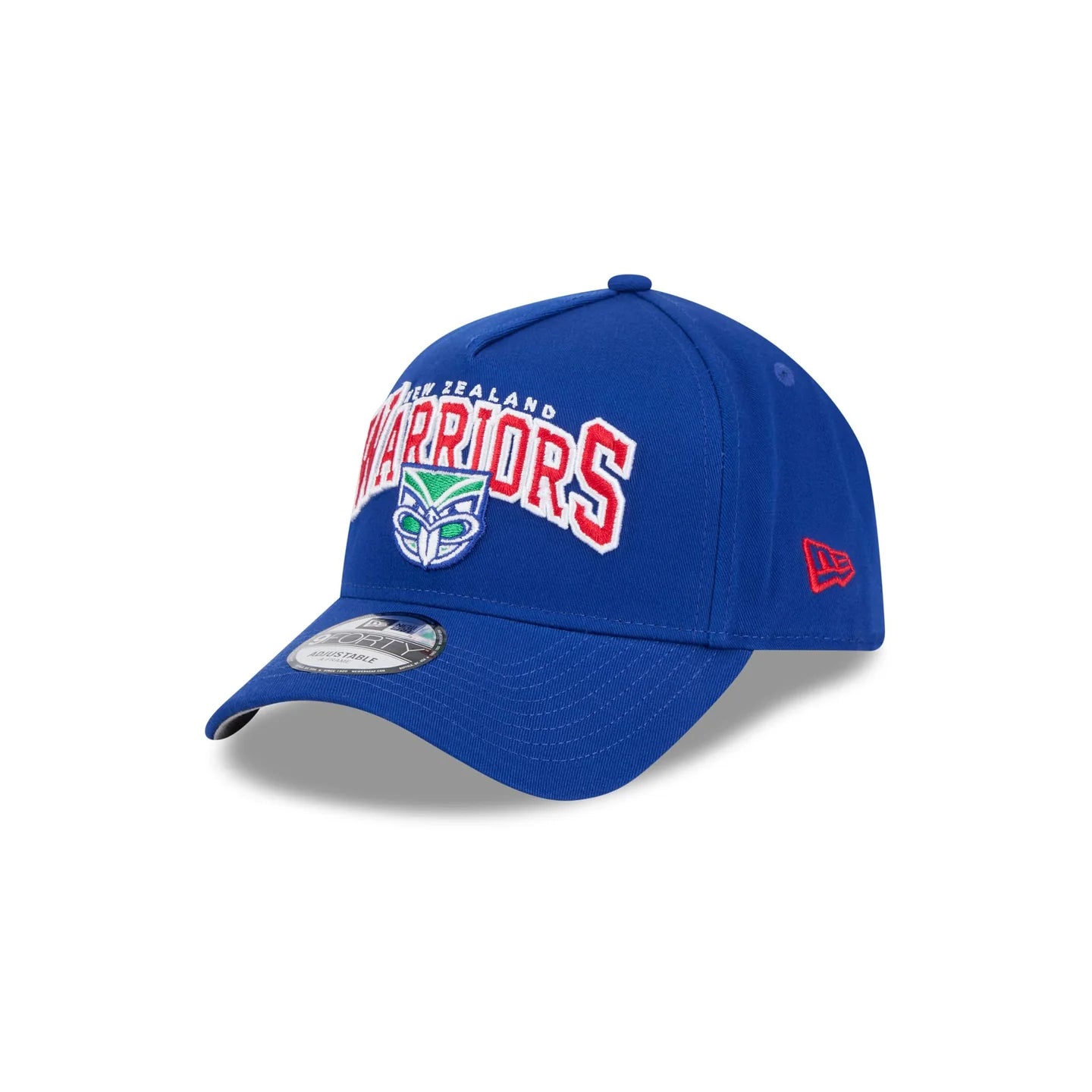 New Zealand Warriors Hat - Blue Logo Arch 9Forty A-Frame NRL Snapback Cap - New Era