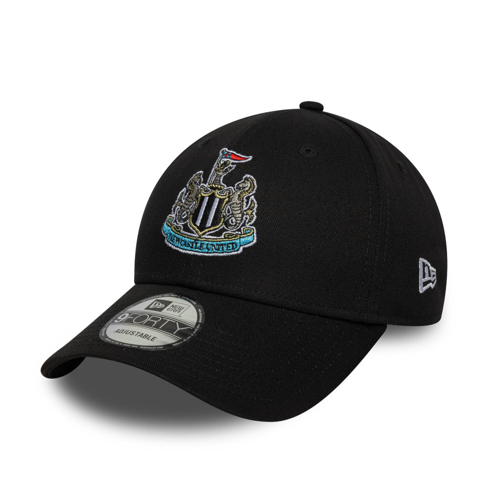Newcastle United FC Hat - Core Black EPL 9Forty Strapback Cap - New Era