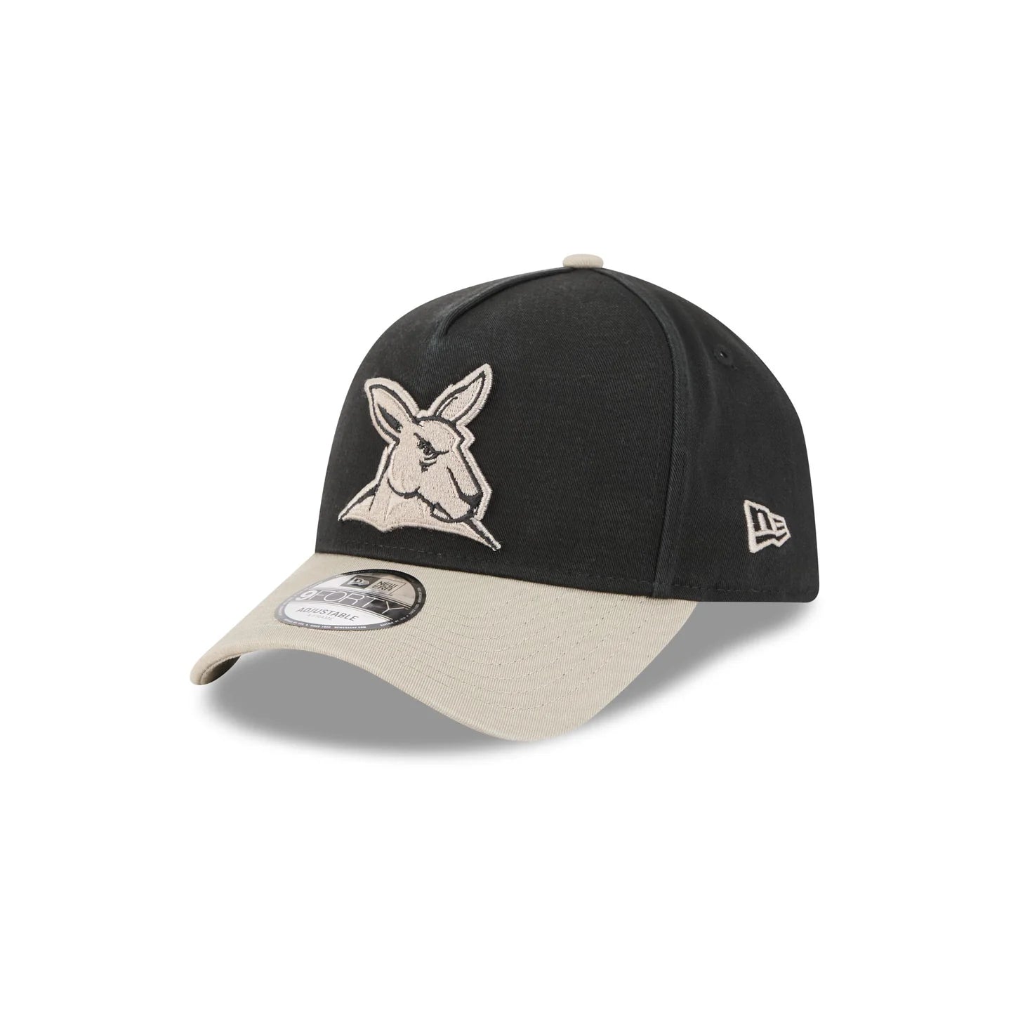 North Melbourne Kangaroos Hat - 2-Tone Pebble Supporter Summer 9Forty A-Frame AFL Snapback Cap - New Era