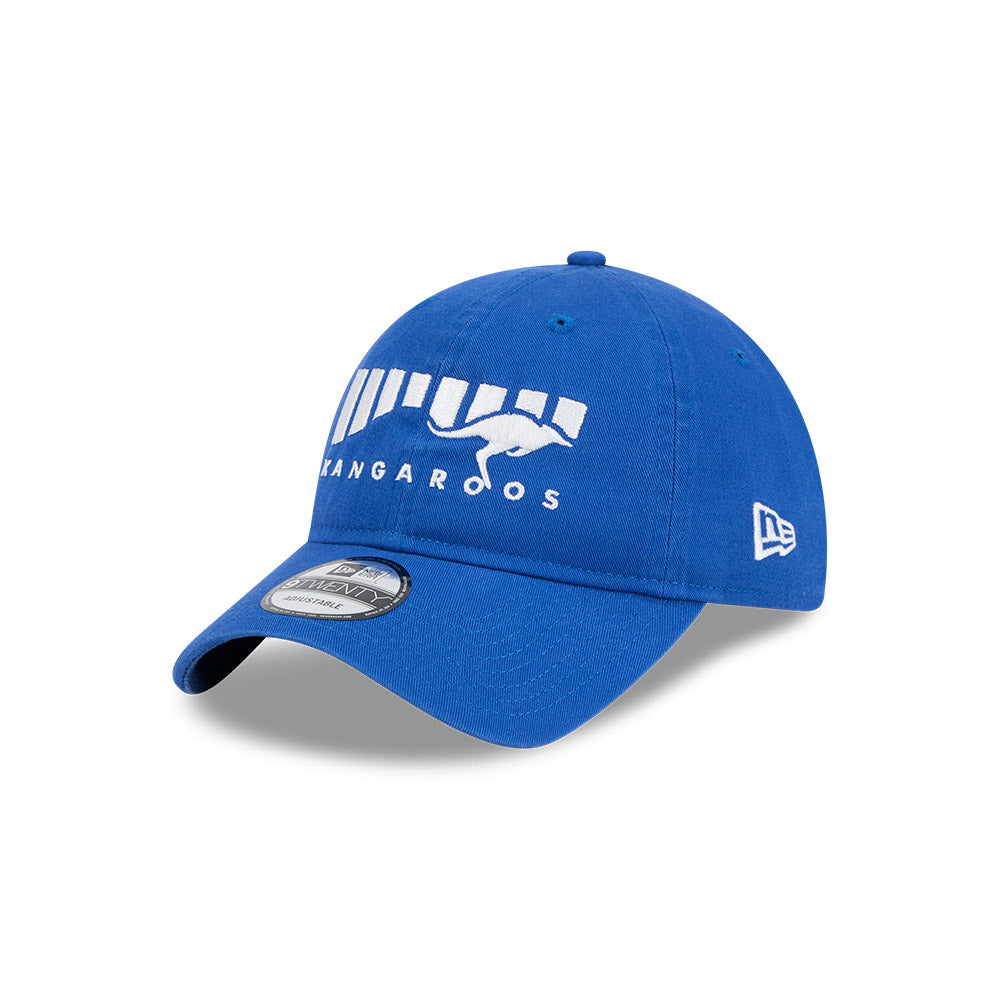 North Melbourne Kangaroos Hat - AFL 2025 Retro Washed 9Twenty Strapback Cap - New Era