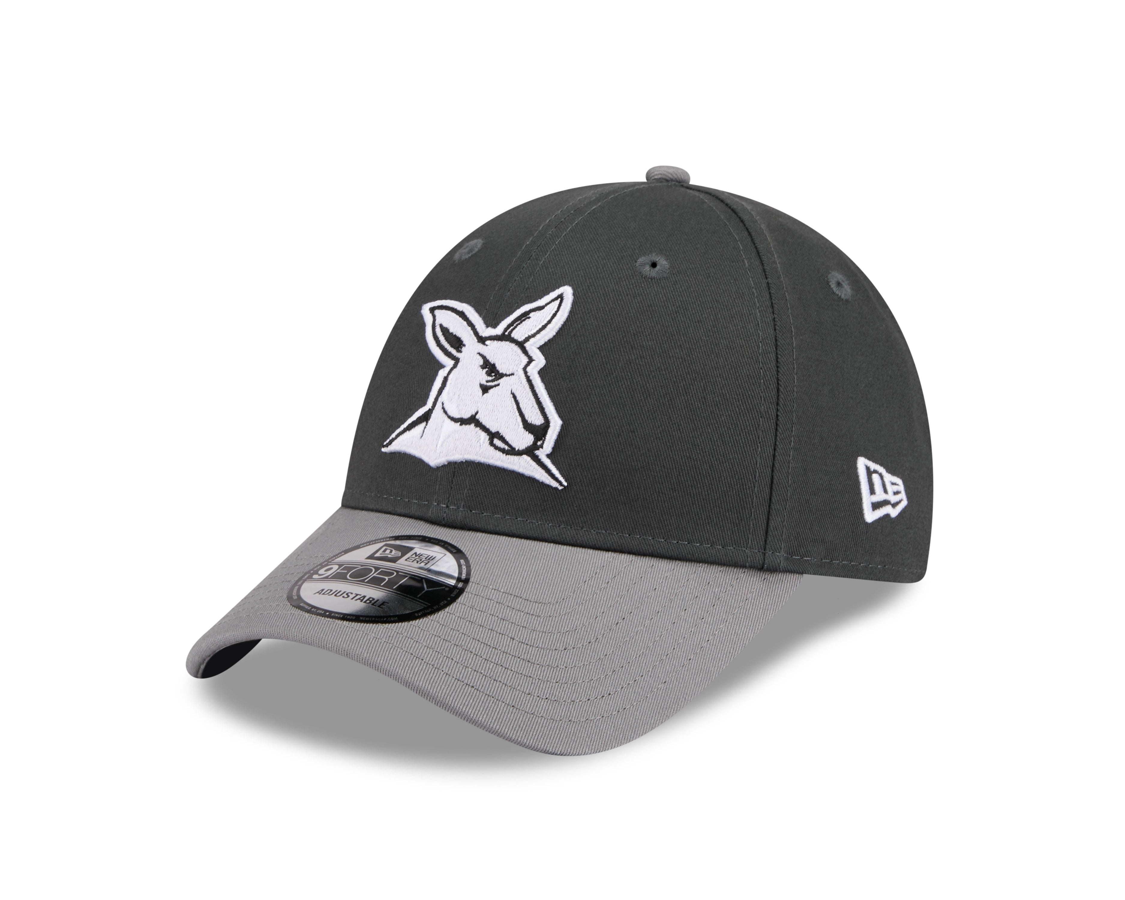 North Melbourne Kangaroos Hat - AFL 2Tone Grey 9forty Snapback Cap - New Era