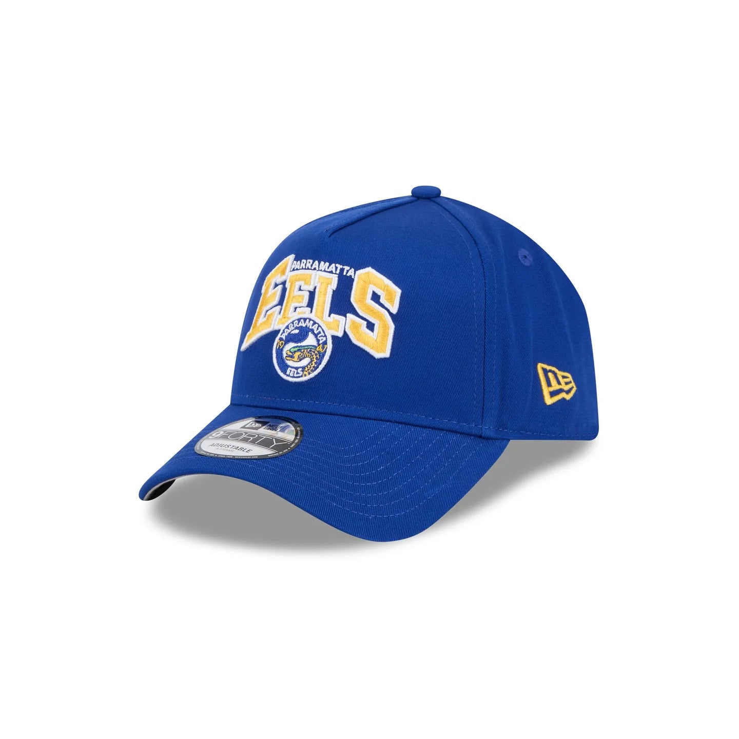 Parramatta Eels Hat - Blue Logo Arch 9Forty A-Frame NRL Snapback Cap - New Era
