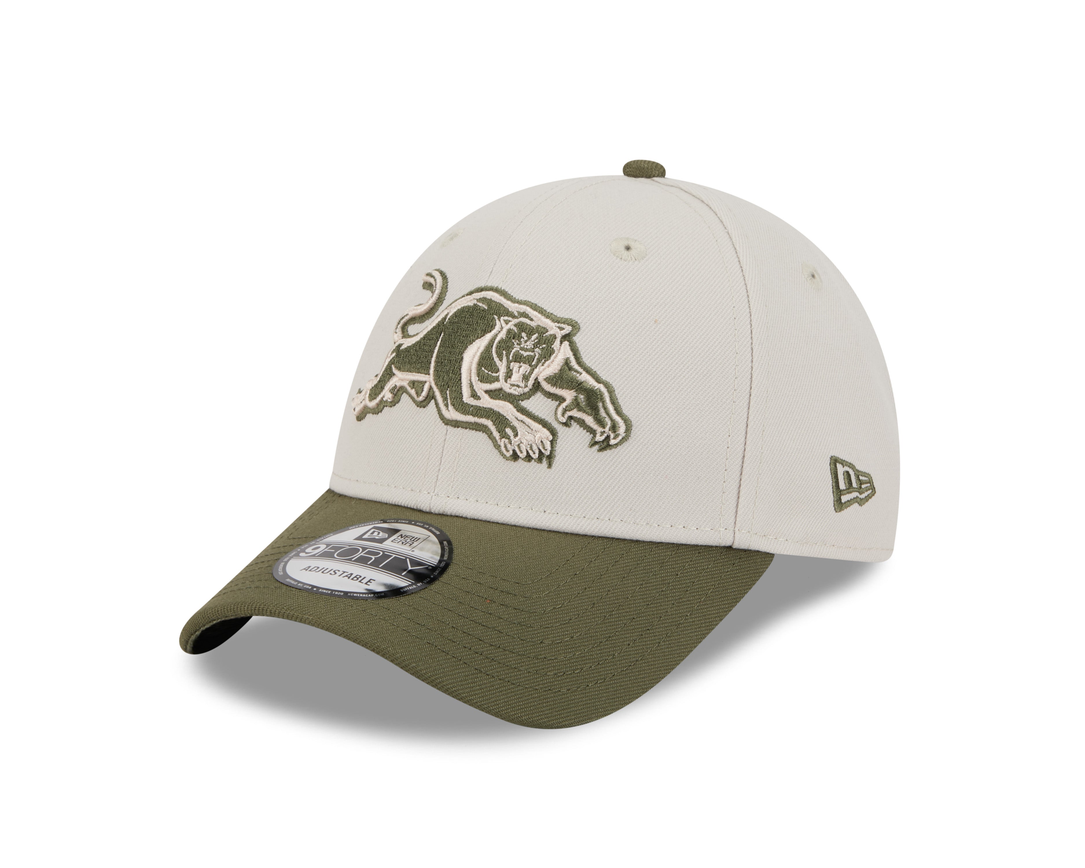 Penrith Panthers Hat - NRL 2-Tone Stone Olive 9forty Strapback Cap - New Era