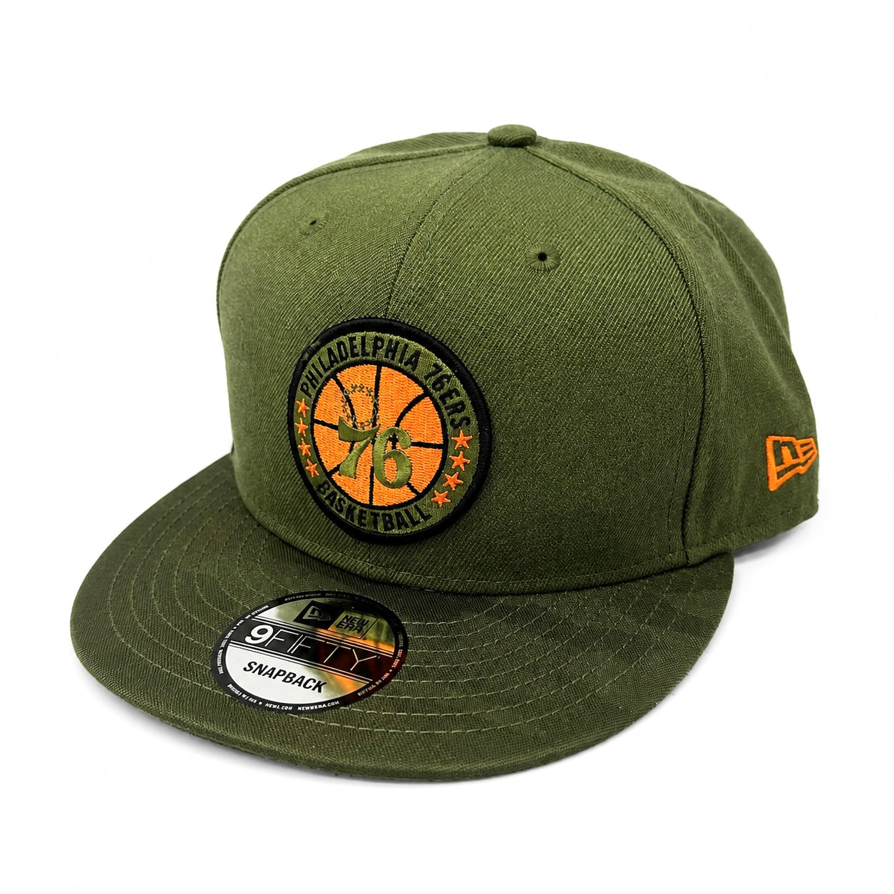Philadelphia 76ers Hat - NBA Tip Off Army 9Fifty Snapback Cap - New Era