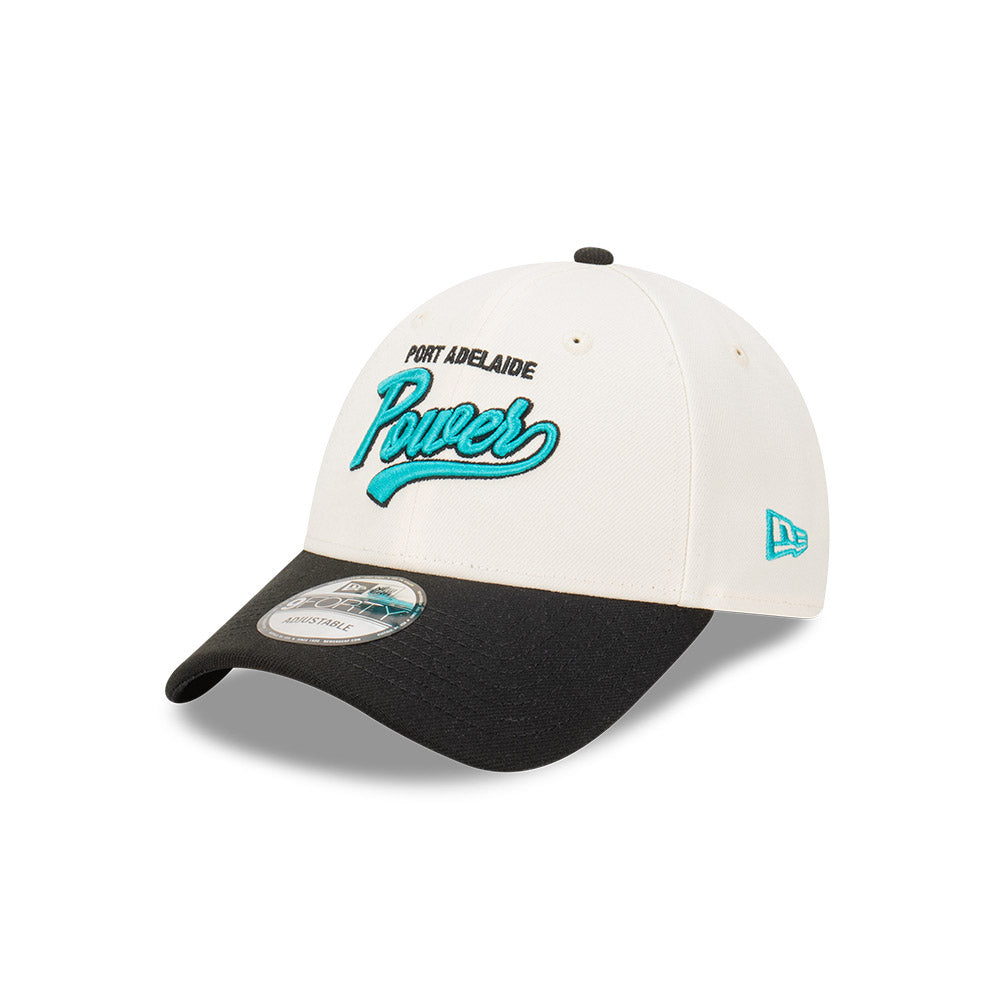 Port Adelaide Power Hat - AFL 2-Tone Black 9forty Snapback Cap - New Era