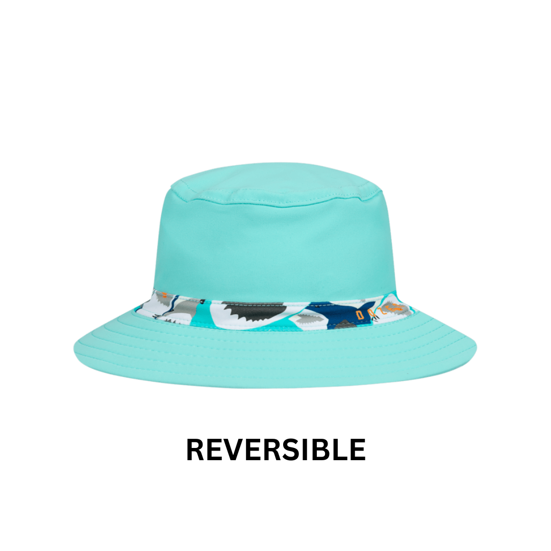 Dozer Baby Boys Swim Bucket Hat - Multi Colour Shark Print - Chomp