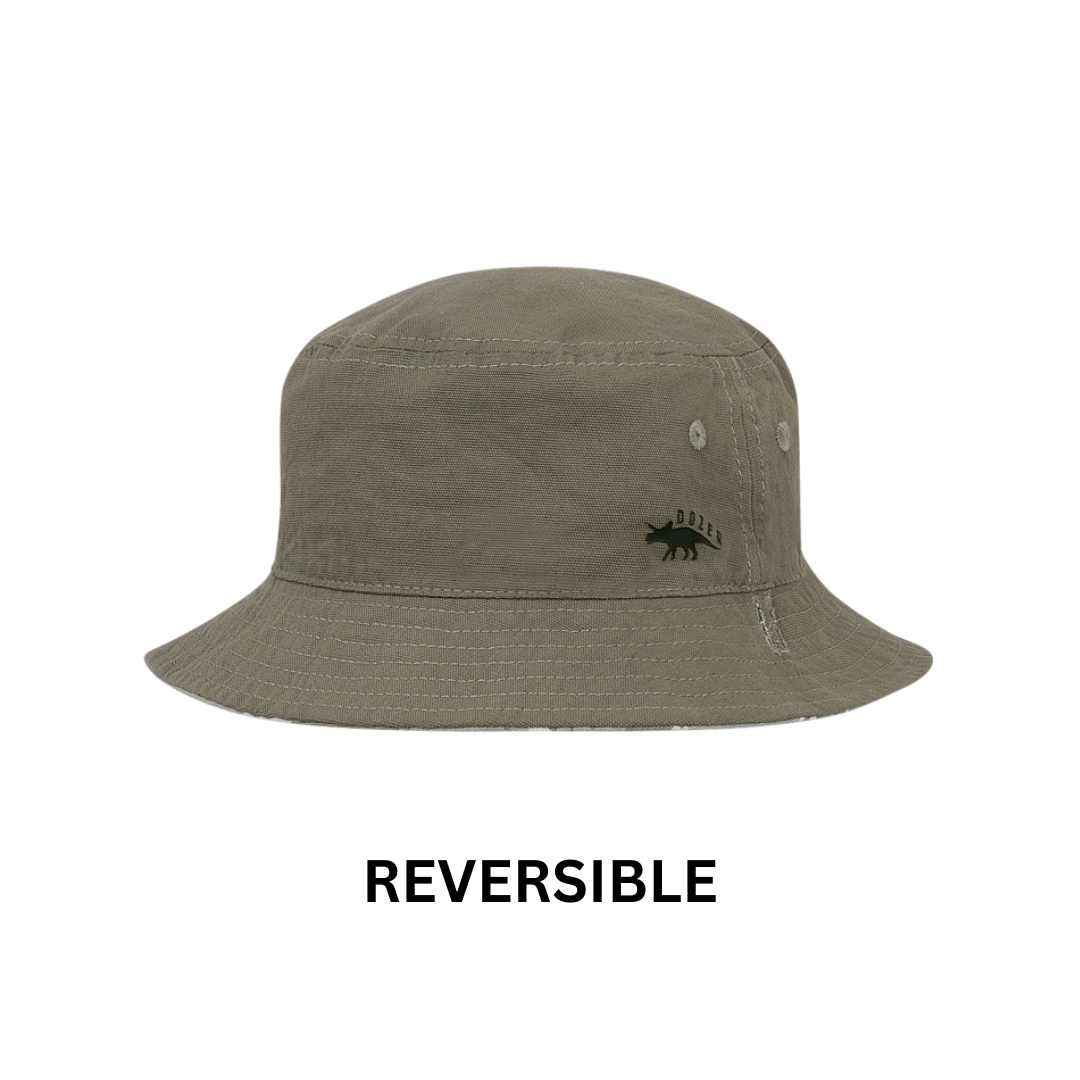Dozer Boys Bucket Hat - Camo Dinosaur Print - Clifton