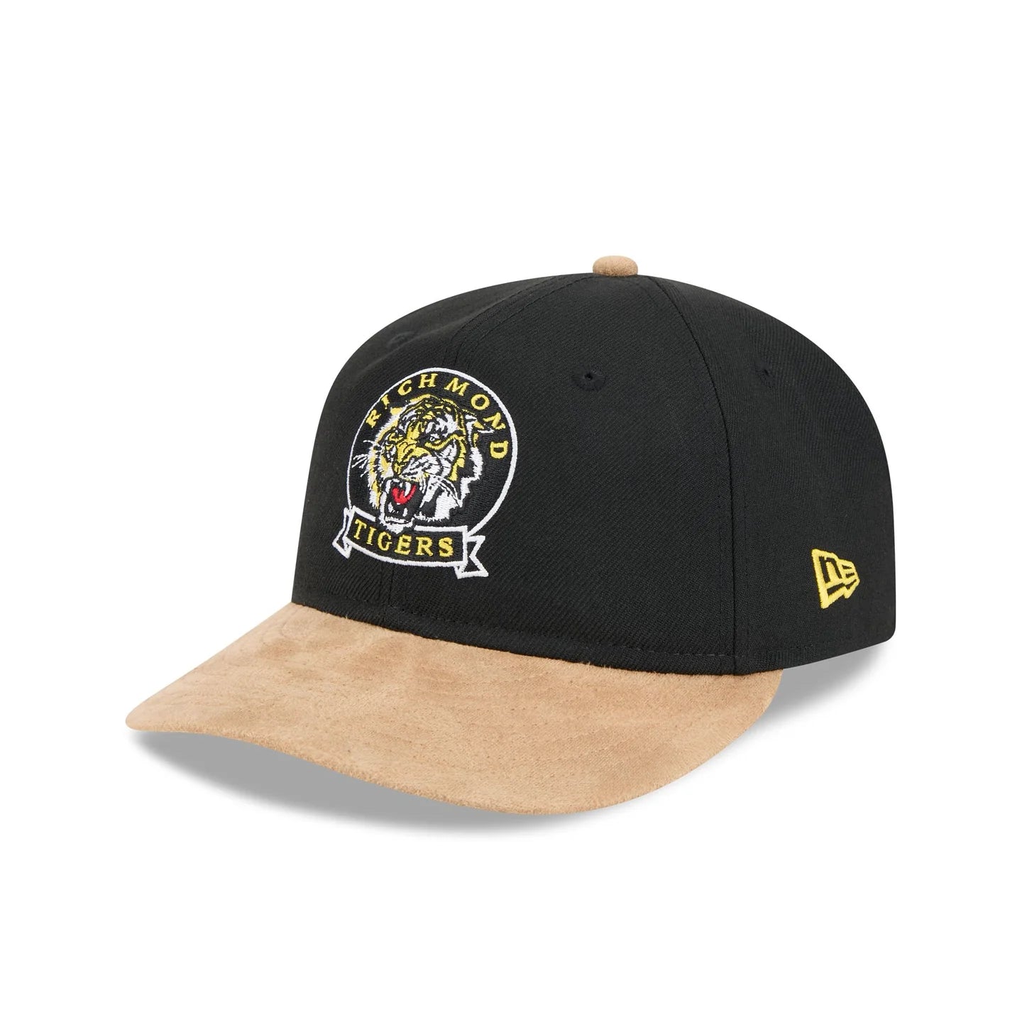 Richmond Tigers Hat - AFL 2025 Retro Contrast Suede 9Fifity Strapback Cap - New Era