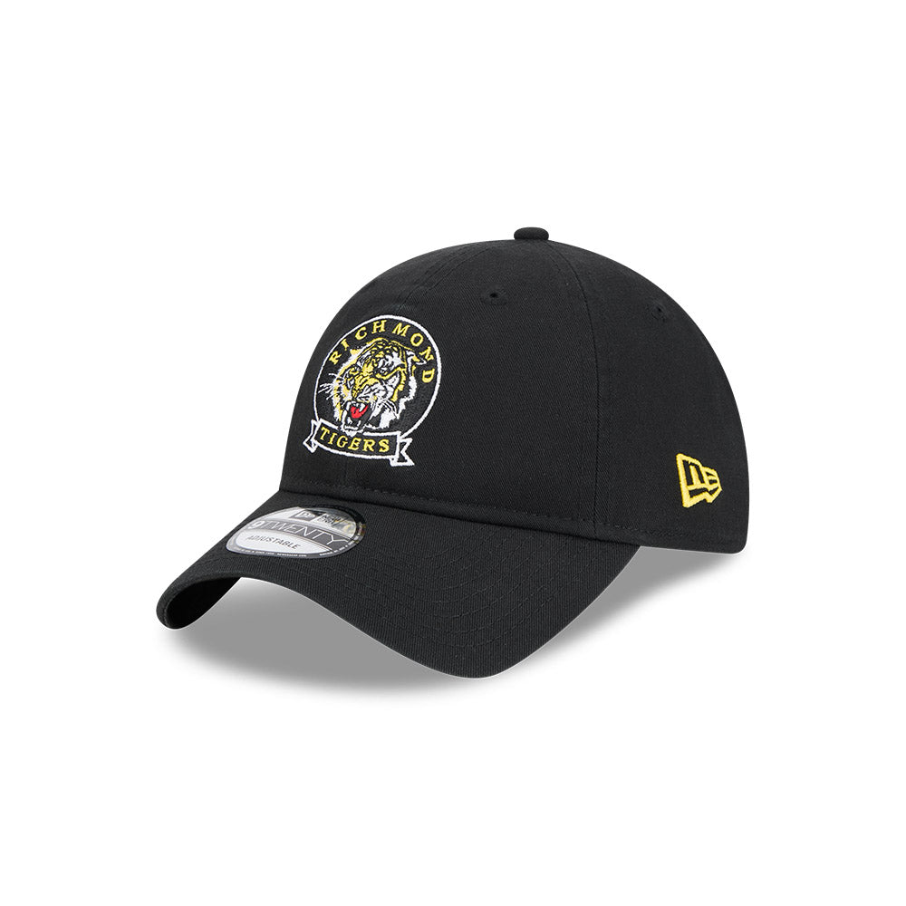 Richmond Tigers Hat - AFL 2025 Retro Washed 9Twenty Strapback Cap - New Era