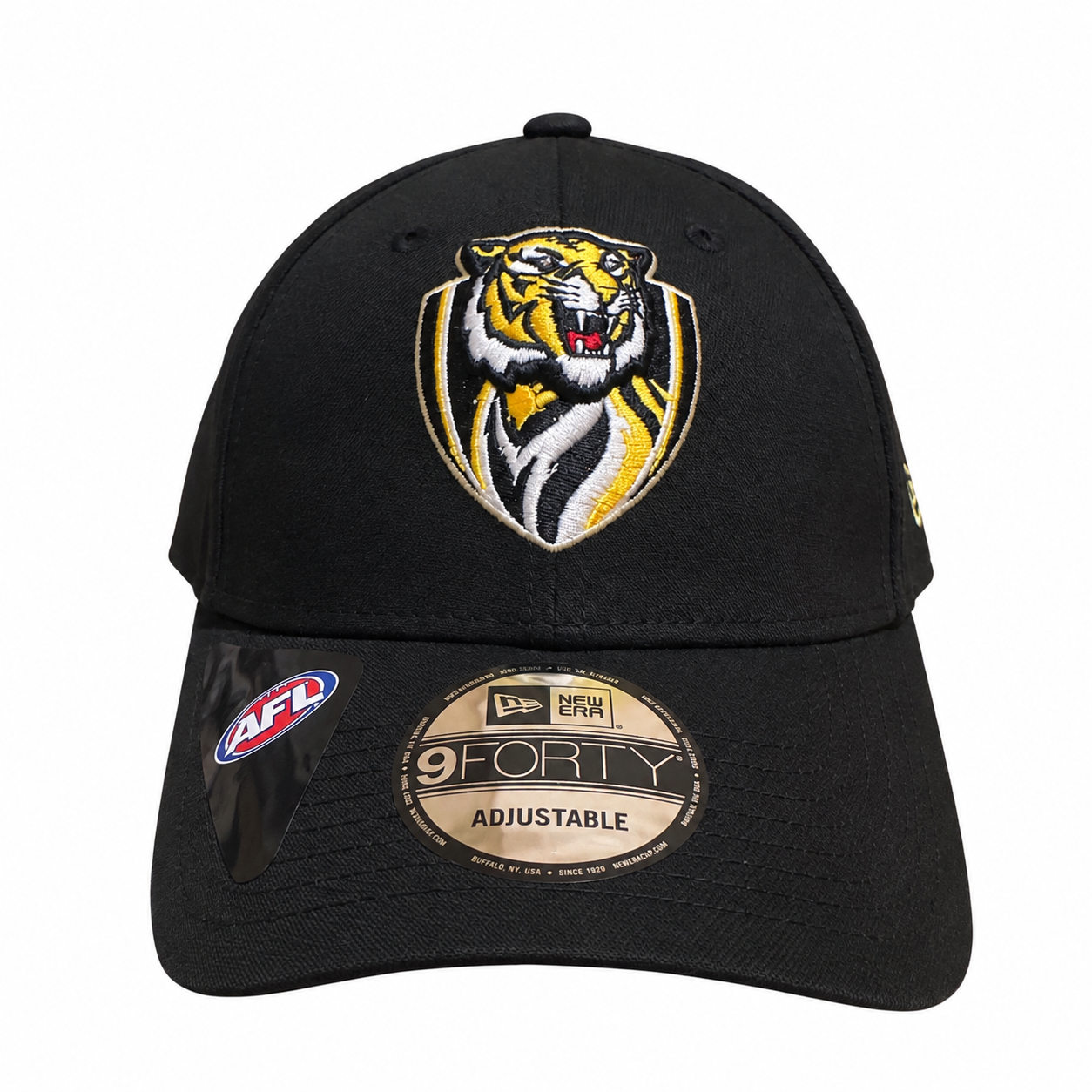Richmond Tigers Hat - AFL Black Core Curved Brim - New Era
