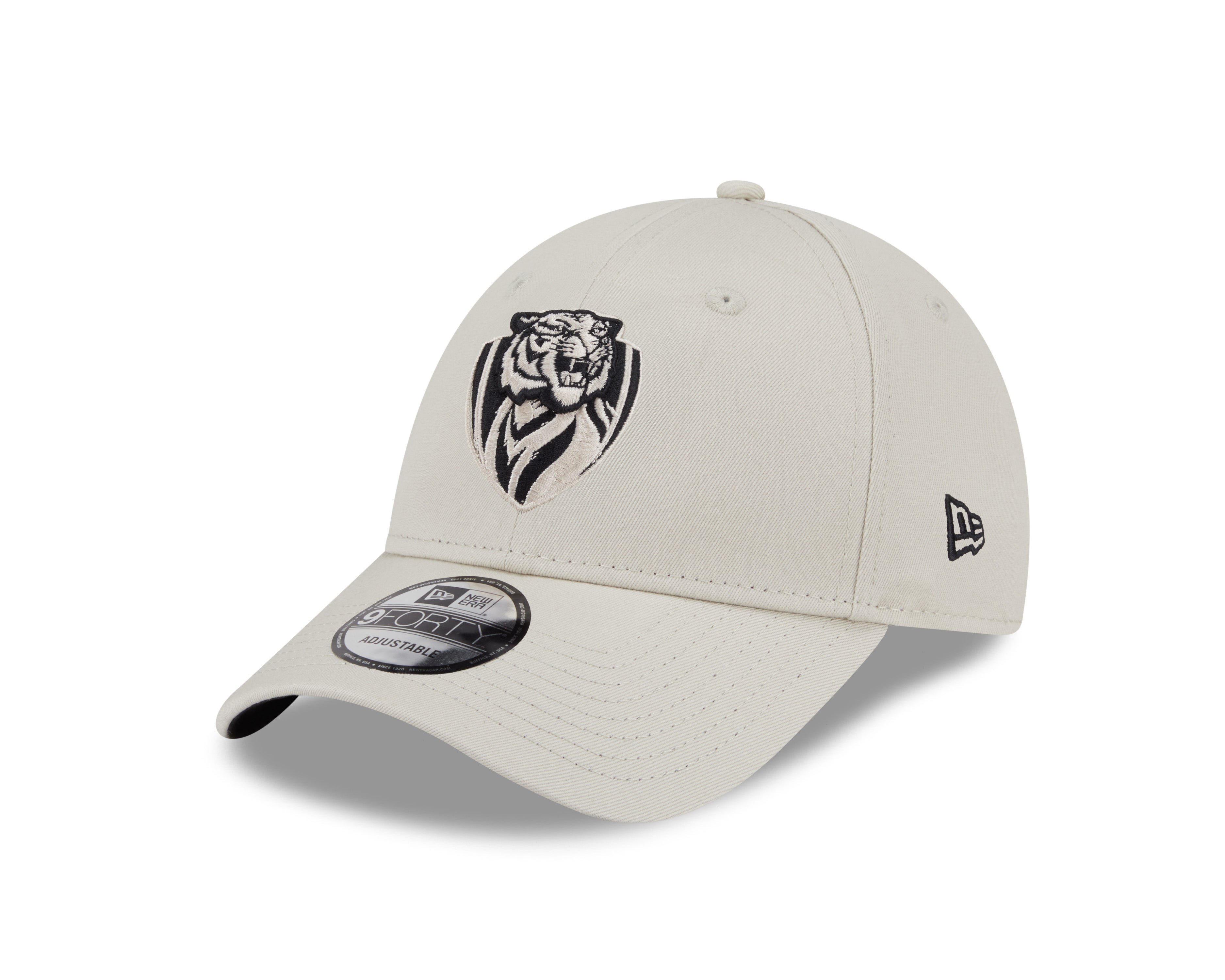 Richmond Tigers Hat - Stone Black 9forty AFL Strapback Cap - New Era