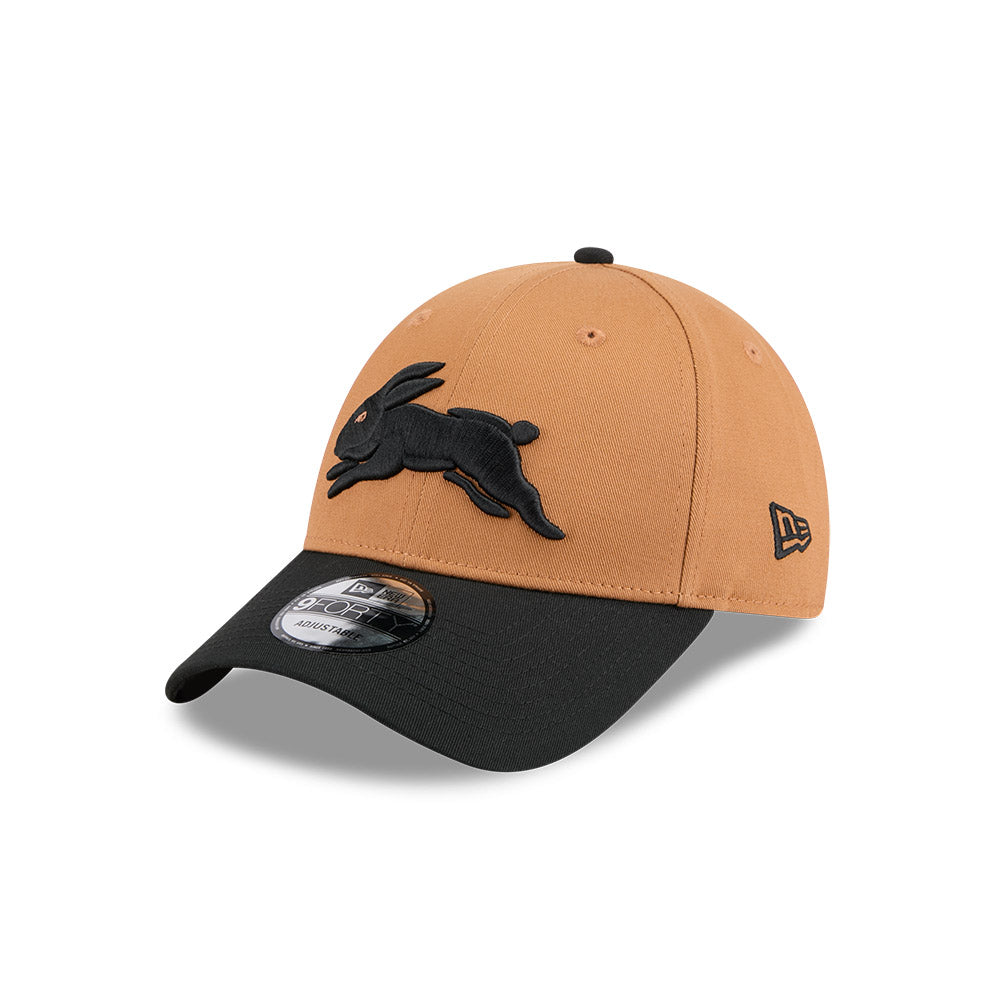 South Sydney Rabbitohs Hat - NRL 2-Tone Bronze Black 9forty Strapback Cap - New Era