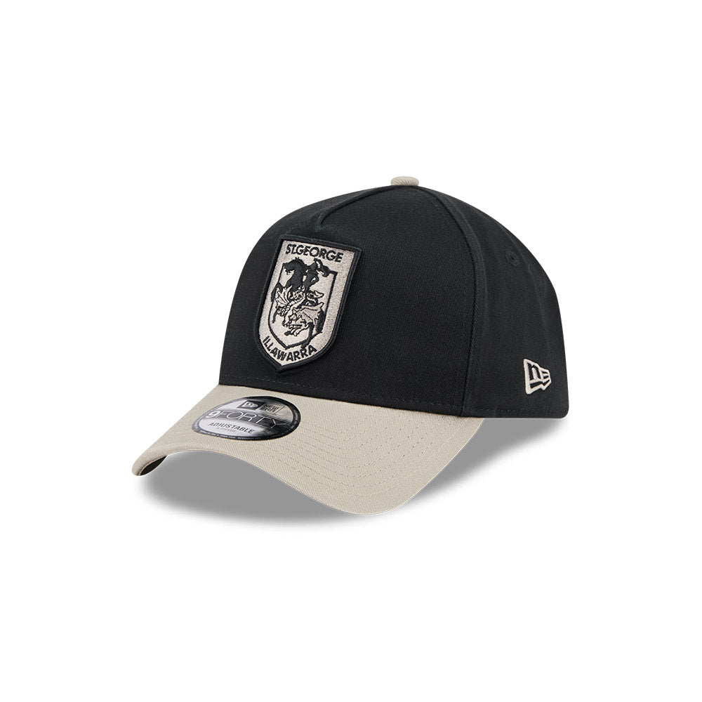St George Illawarra Dragons Hat - 2-Tone Pebble Supporter Summer 9Forty A-Frame NRL Snapback Cap - New Era