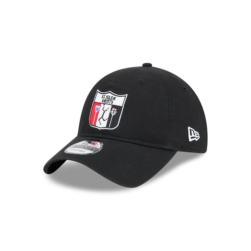 St Kilda Saints Hat - AFL 2025 Retro Washed 9Twenty Strapback Cap - New Era