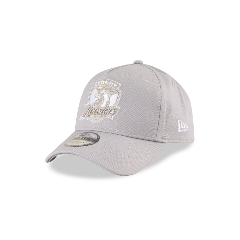 Sydney Roosters Hat - 2025 Grey White 9Forty A-Frame NRL Snapback Cap - New Era