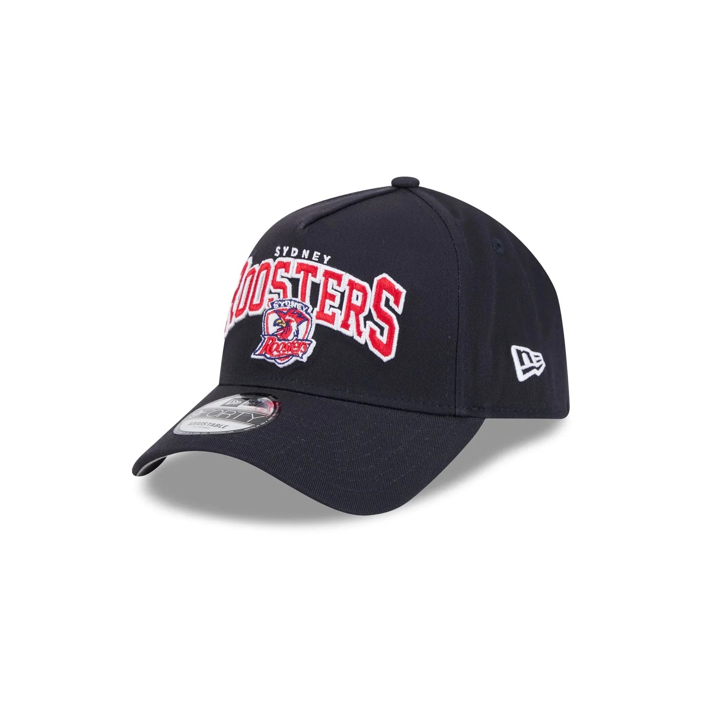 Sydney Roosters Hat - Navy Logo Arch 9Forty A-Frame NRL Snapback Cap - New Era