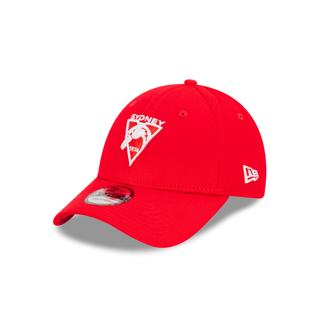 Sydney Swans Hat - Official Team Colour AFL Essentials 9Forty Strapback Cap - New Era