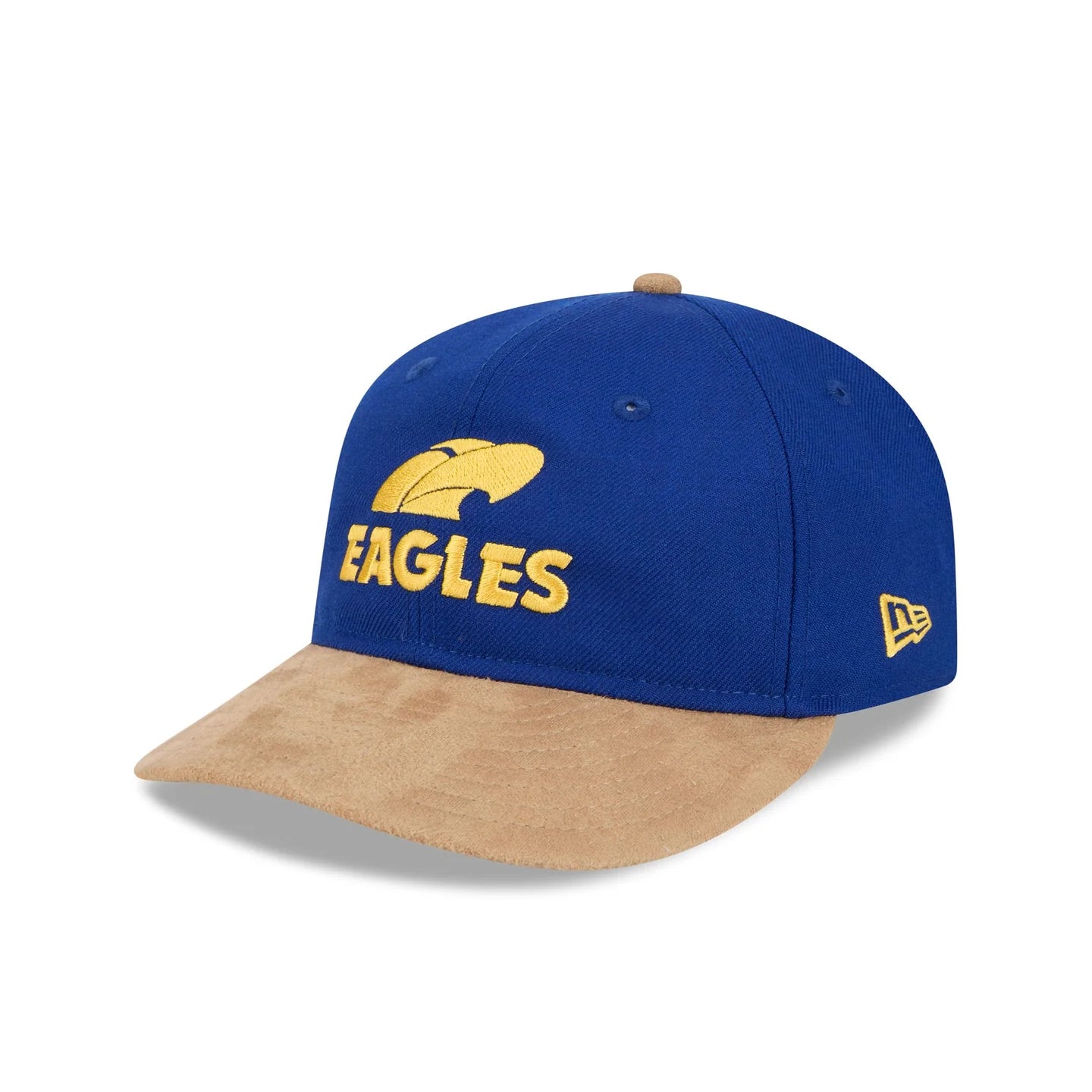 West Coast Eagles Hat - AFL 2025 Retro Contrast Suede 9Fifity Strapback Cap - New Era