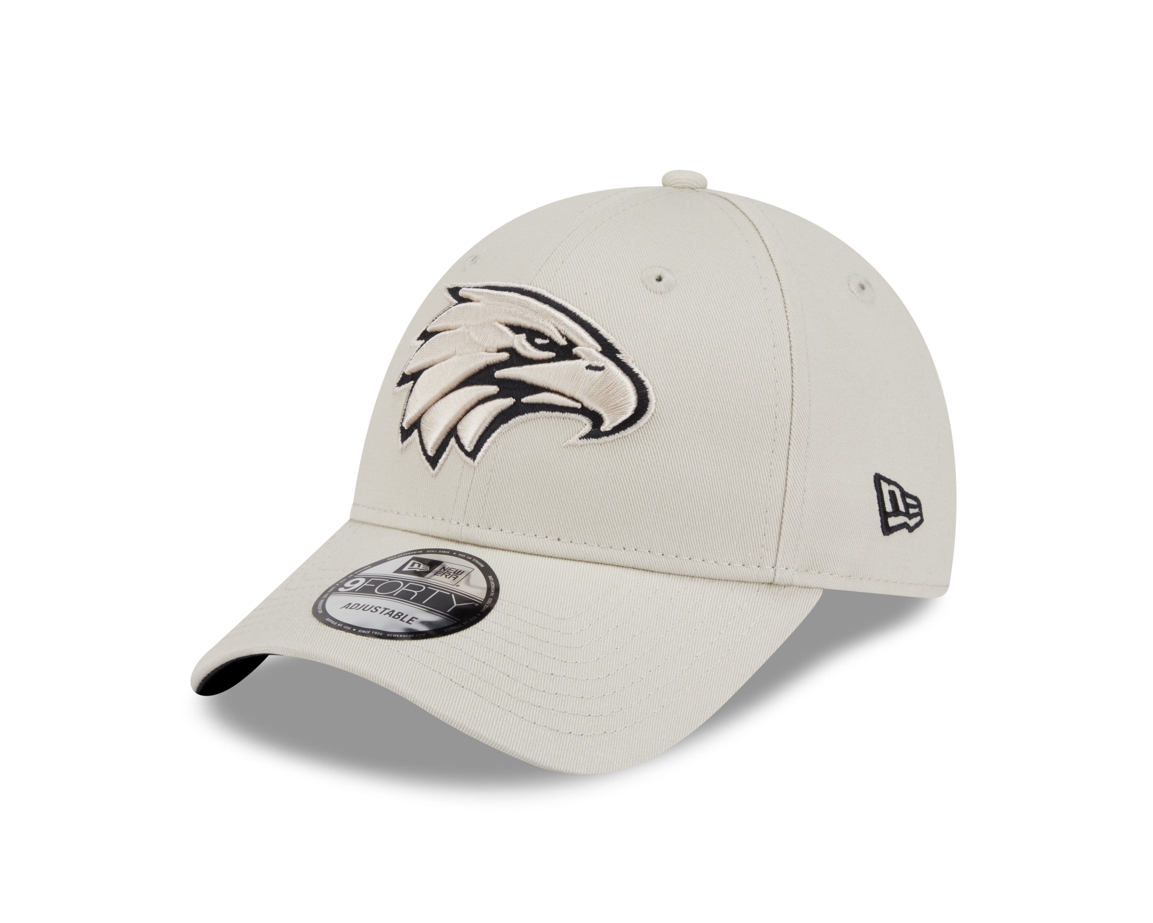 West Coast Eagles Hat - Stone Black 9forty AFL Strapback Cap - New Era