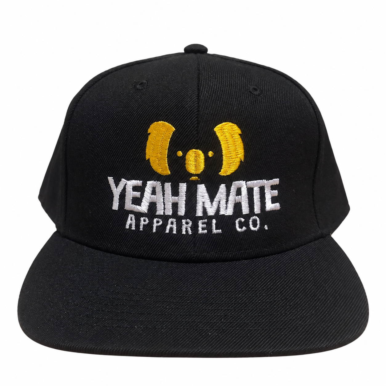 Yeah Mate Hat - Black Original Logo Snapback Cap