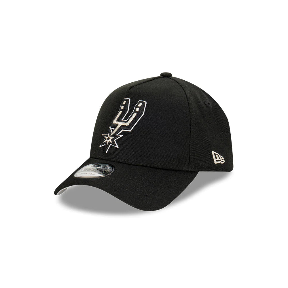 San Antonio Spurs Hat - A-Frame 9Forty NBA Champs Larry O'brien Trophy Snapback Cap - New Era