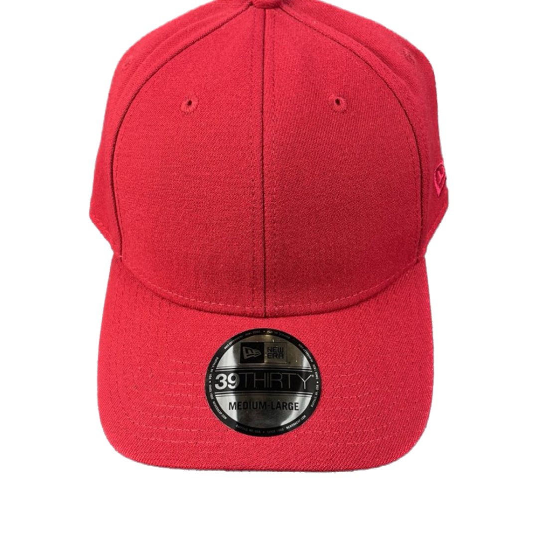 Blank Core Range Hat - Red 39Thirty Curved Brim - New Era